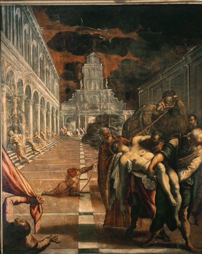 El robo del cuerpo de San Marcos (pintura sobre lienzo) de Jacopo Robusti Tintoretto