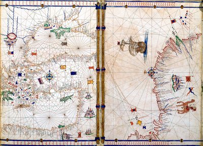 Damasco y Jerusalén, detalle de los Mapas Geográficos de Jacopo Russo