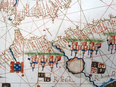 Mapa renacentista de Europa, Jacopo Russo (después) 1528 de Jacopo Russo