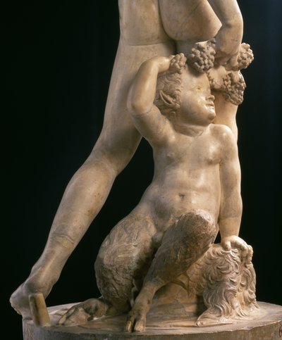 Baco, detalle de la mitad inferior, escultura de Jacopo Sansovino (1486-1570) de Jacopo Sansovino