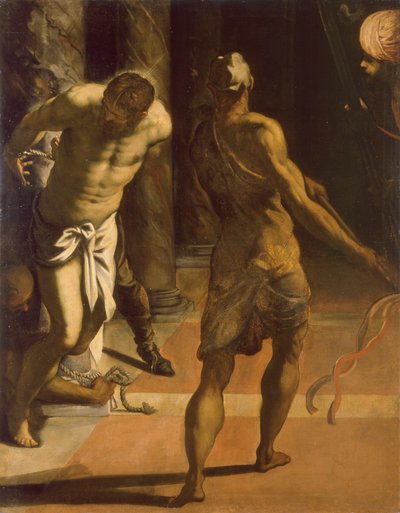 La flagelación de Cristo, 1570s de Jacopo Tintoretto