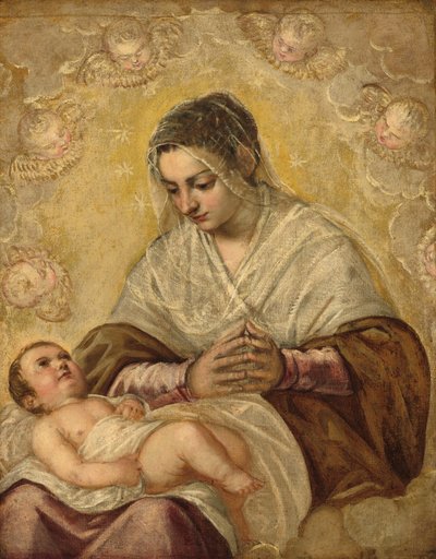 La Madonna de las Estrellas de Jacopo Tintoretto and Workshop