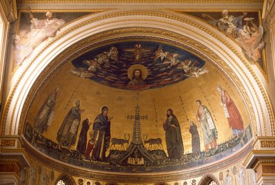 Vista interior del ábside de la Basílica de San Juan de Letrán de Jacopo Torriti
