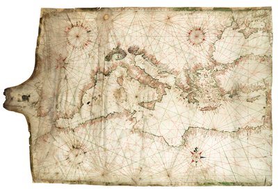 Mediterráneo y Mar Negro 1546 de Jacopo Vesconte Maggiolo