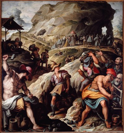 Extracción de un mineral de una mina de Jacopo Zucchi