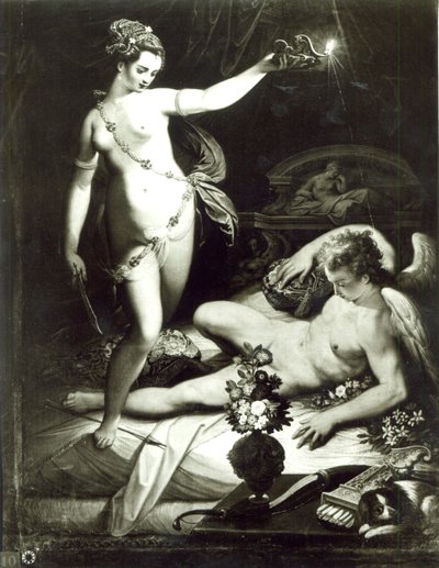 Psique sorprendiendo a Cupido de Jacopo Zucchi