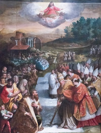 El milagro de la nieve (óleo sobre lienzo) de Jacopo Zucchi