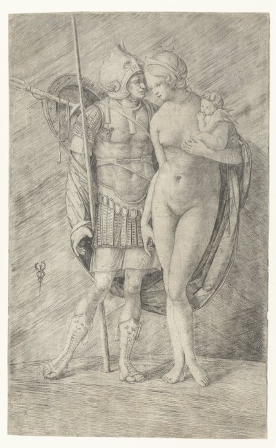 Marte con armadura y Venus desnuda con Cupido de Jacopo de