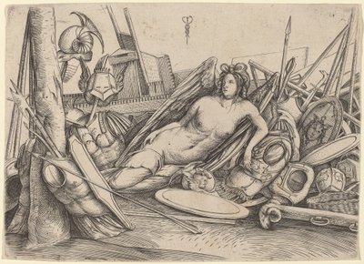 Victoria Reclining Amid Trophies, c. 1500-1503 de Jacopo de Barbari