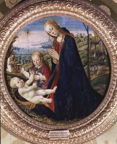 Adoración del Niño Jesús de Jacopo del Sellaio