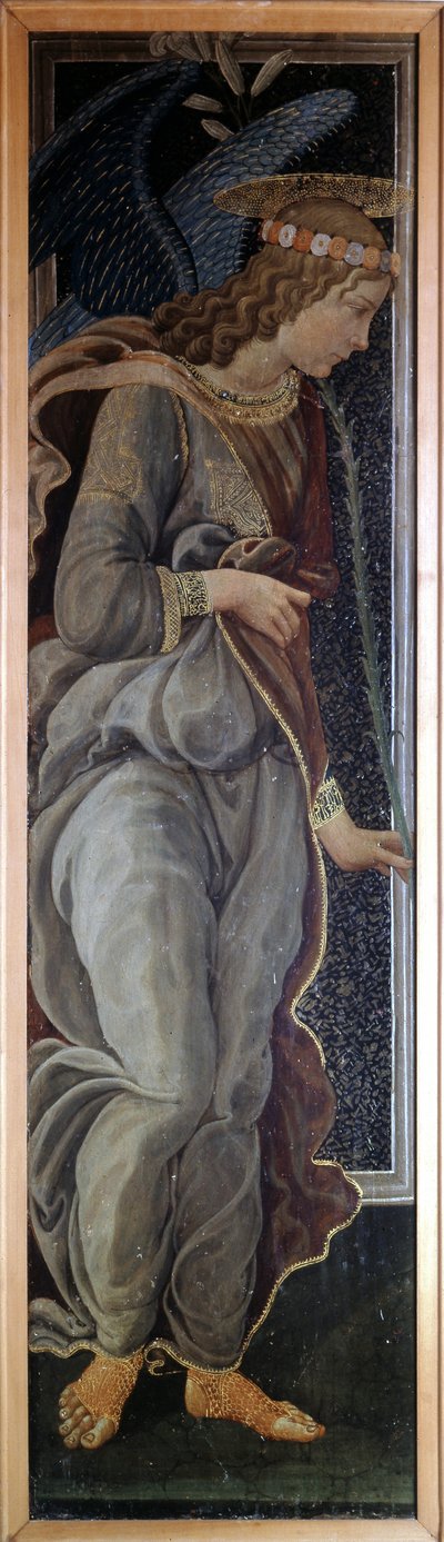 Predela de la Anunciación representando al Ángel de Jacopo del Sellaio