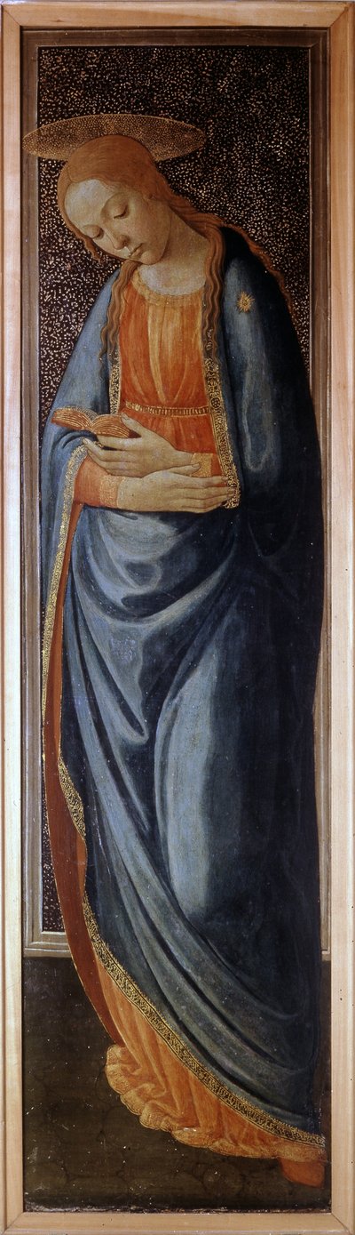Predela de la Anunciación representando a la Virgen de Jacopo del Sellaio
