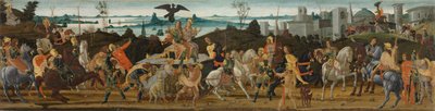 Tarquinius Priscus entrando en Roma, c. 1470 de Jacopo del Sellaio