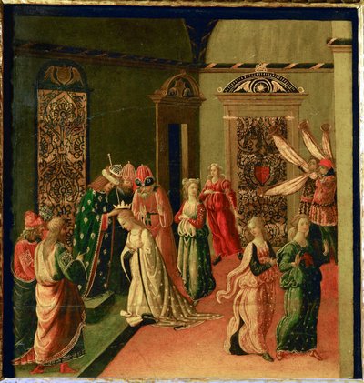 La coronación de Ester por Asuero ... de Jacopo del Sellaio