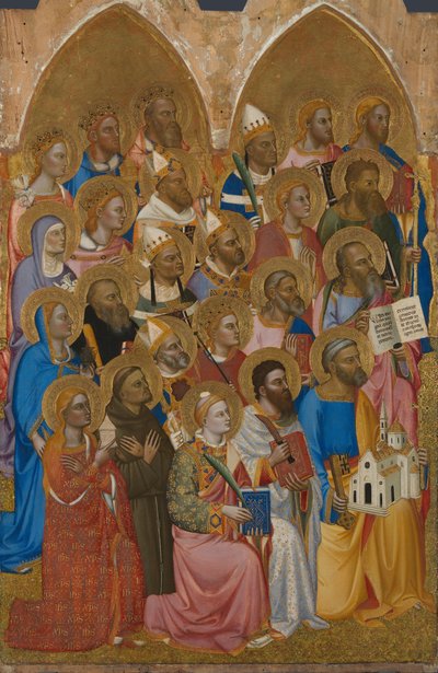 Santos adoradores del retablo de San Pier Maggiore, 1371 de Jacopo di Cione