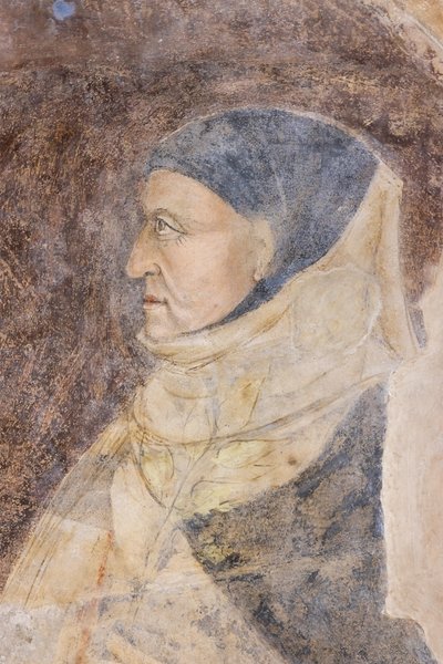 Retrato de Giovanni Boccaccio (fresco) de Jacopo di Cione