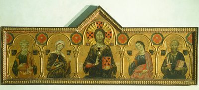 El Redentor con la Madonna y tres Santos, (detalle) de Jacopo di Meliore