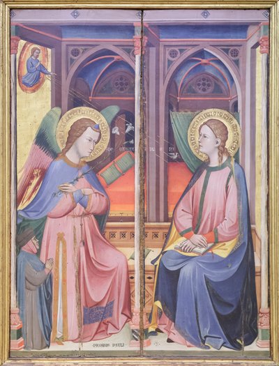Anunciación, c.1390 (temple sobre tabla) de Jacopo di Paolo