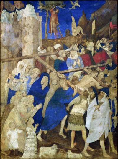 Cristo llevando la cruz, de las Grandes Horas del Duque de Berry, 1409 de Jacquemart de Hesdin