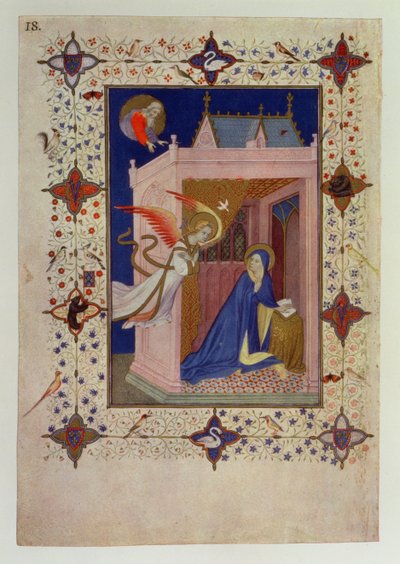 MS 11060-11061 Horas de Notre Dame: Maitines, La Anunciación, de 
