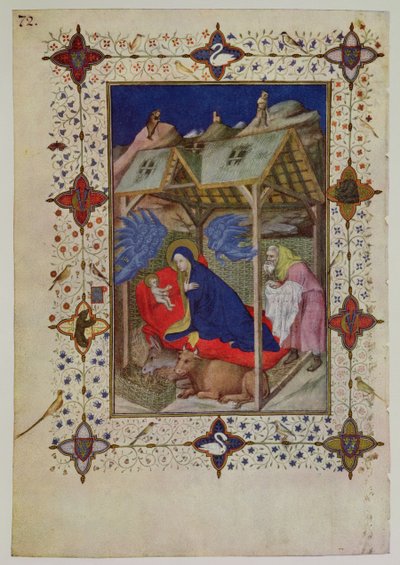 MS 11060-11061 Horas de Notre Dame: Prima, El Nacimiento de Cristo, de 