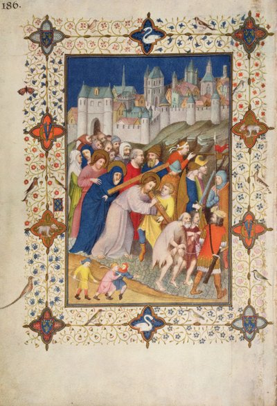 MS 11060-11061 Horas de la Cruz: Sexta, Cristo llevando la Cruz, de 