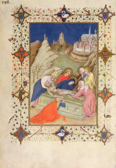 MS 66060-66061 Horas de la Cruz: Completas, El Entierro de Jacquemart de Hesdin