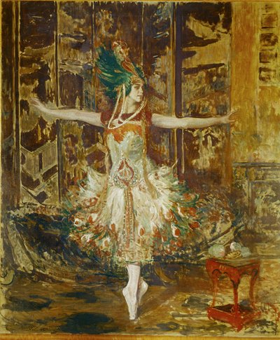 Tamara Karsavina bailando en el ballet El pájaro de fuego de Igor Stravinsky ... de Jacques Emile Blanche