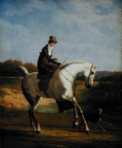 Miss Casenove en un cazador gris de Jacques Laurent Agasse