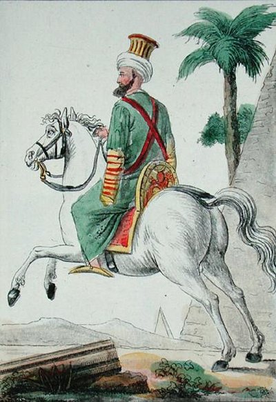 Un mameluco de El Cairo en Egipto en 1801, ilustración de 