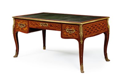Bureau Plat de Luis XV Tardío, Tercer Cuarto del Siglo XVIII de Jacques (attr. to) Birckle