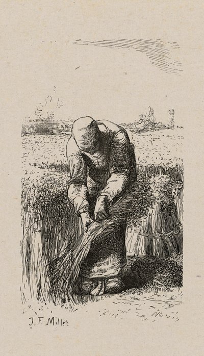 Mujer Tirando de Lino de Jacques Adrien Lavieille