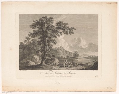 Paisaje en las cercanías de Saverne IIme vue des environs de Saverne (título sobre el objeto) de Jacques Aliamet (possibly)