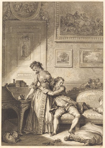 Una mujer avara, un galán estafador de Jacques Aliamet and Antoine Jean Duclos after Jean Honoré Fragonard