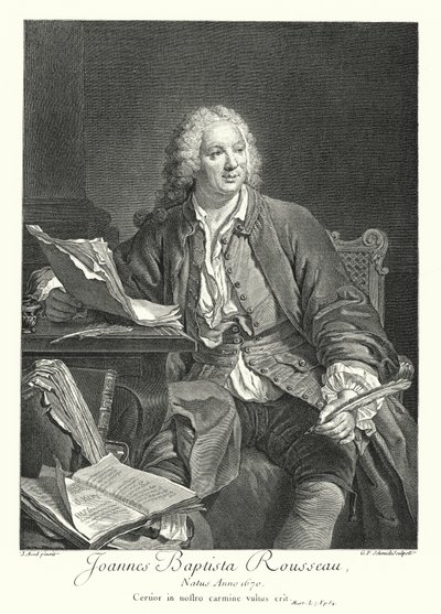 Jean-Baptiste Rousseau, poeta y dramaturgo francés de Jacques Andre Joseph Camelot (after) Aved