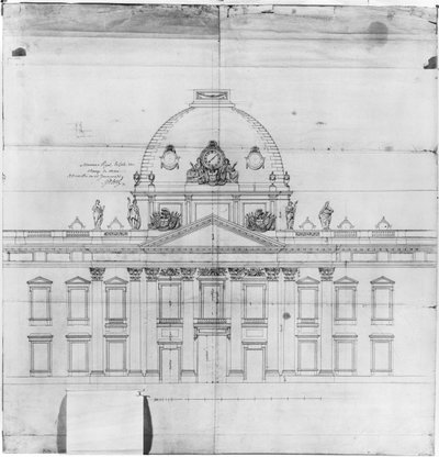 Diseño para la Ecole Militaire en París, 1769 de Jacques Ange Gabriel