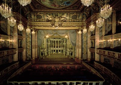 Interior de la Ópera, completado en 1770 (restaurado 1952-71) de Jacques Ange Gabriel