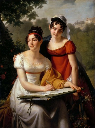 Retratos de Mesdemoiselles Duval, primer cuarto del siglo XIX de Jacques Augustin Catherine Pajou
