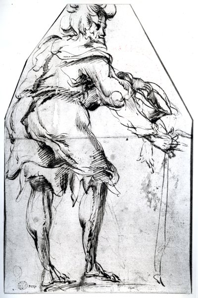 Mendigo con sombrero y bastón de Jacques Bellange