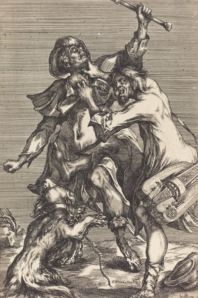 Mendigos peleando de Jacques Bellange
