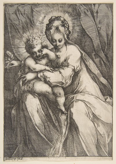 Madonna con una rosa, 1595-1616 de Jacques Bellange