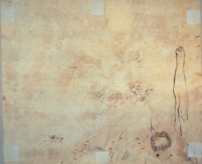 Estudio de una pierna, adorno y garabatos de Jacques Bellange