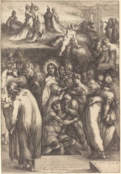 La resurrección de Lázaro de Jacques Bellange