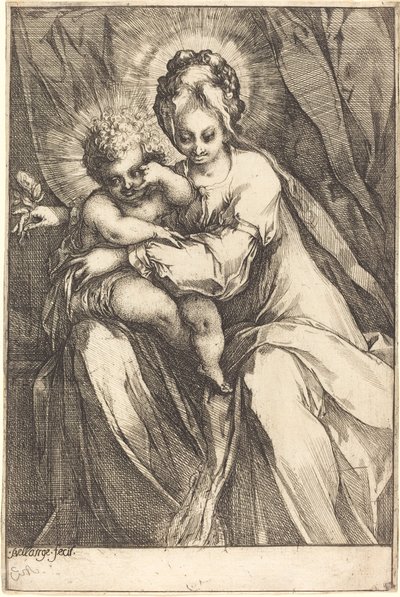La Virgen y el Niño con una rosa de Jacques Bellange