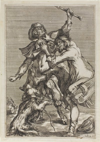 Lucha entre dos mendigos de Jacques Bellange