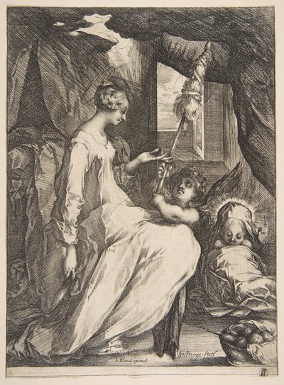 Virgen y niño con un ángel, 1612-16 de Jacques Bellange