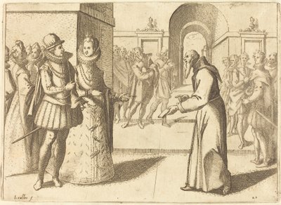Un Capucio Trayendo los Agradecimientos del Rey de Baviera de Jacques Callot