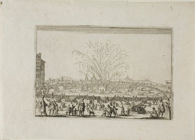 Un festival en el Arno, de Los Caprichos de Jacques Callot