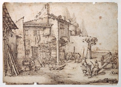 Una granja italiana de Jacques Callot