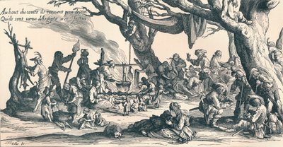 Un campamento de los primeros gitanos en Europa Central, c1604, 1907 de Jacques Callot
